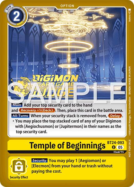Temple of Beginnings [BT24-093] (Judge Pack 9) [Time Stranger] | Clutch Gaming