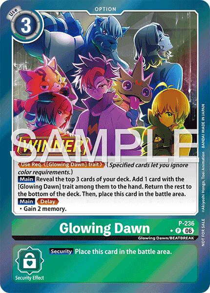 Glowing Dawn [P-236] (Store Tournament 2026 Vol. 2 Winner Pack) [Promotional Cards] | Clutch Gaming