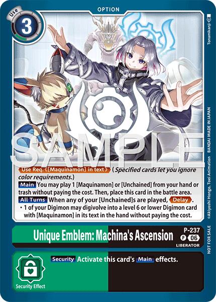 Unique Emblem: Machina's Ascension [P-237] (Store Tournament 2026 Vol. 2 Participation Pack) [Promotional Cards] | Clutch Gaming