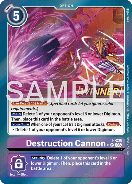 Destruction Cannon [P-238] (Store Tournament 2026 Vol. 2 Winner Pack) [Promotional Cards] | Clutch Gaming