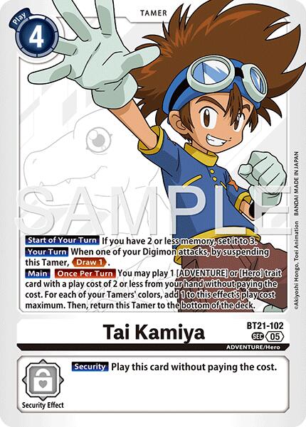 Tai Kamiya [BT21-102] (Reprint) [Advanced Booster Digimon Generation] | Clutch Gaming