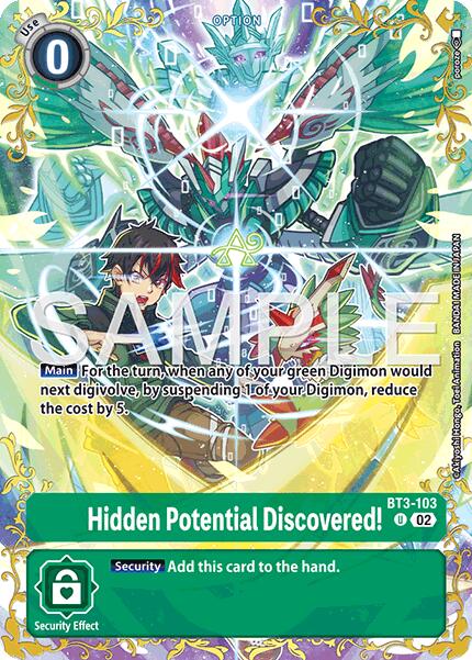 Hidden Potential Discovered! [BT3-103] (Alternate Art) [Dual Revolution] | Clutch Gaming