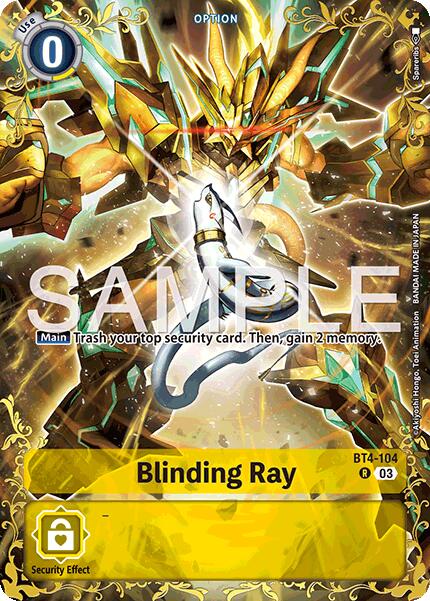 Blinding Ray [BT4-104] (Alternate Art) [Dual Revolution] | Clutch Gaming