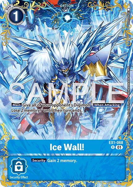Ice Wall! [EX1-068] (Alternate Art) [Dual Revolution] | Clutch Gaming