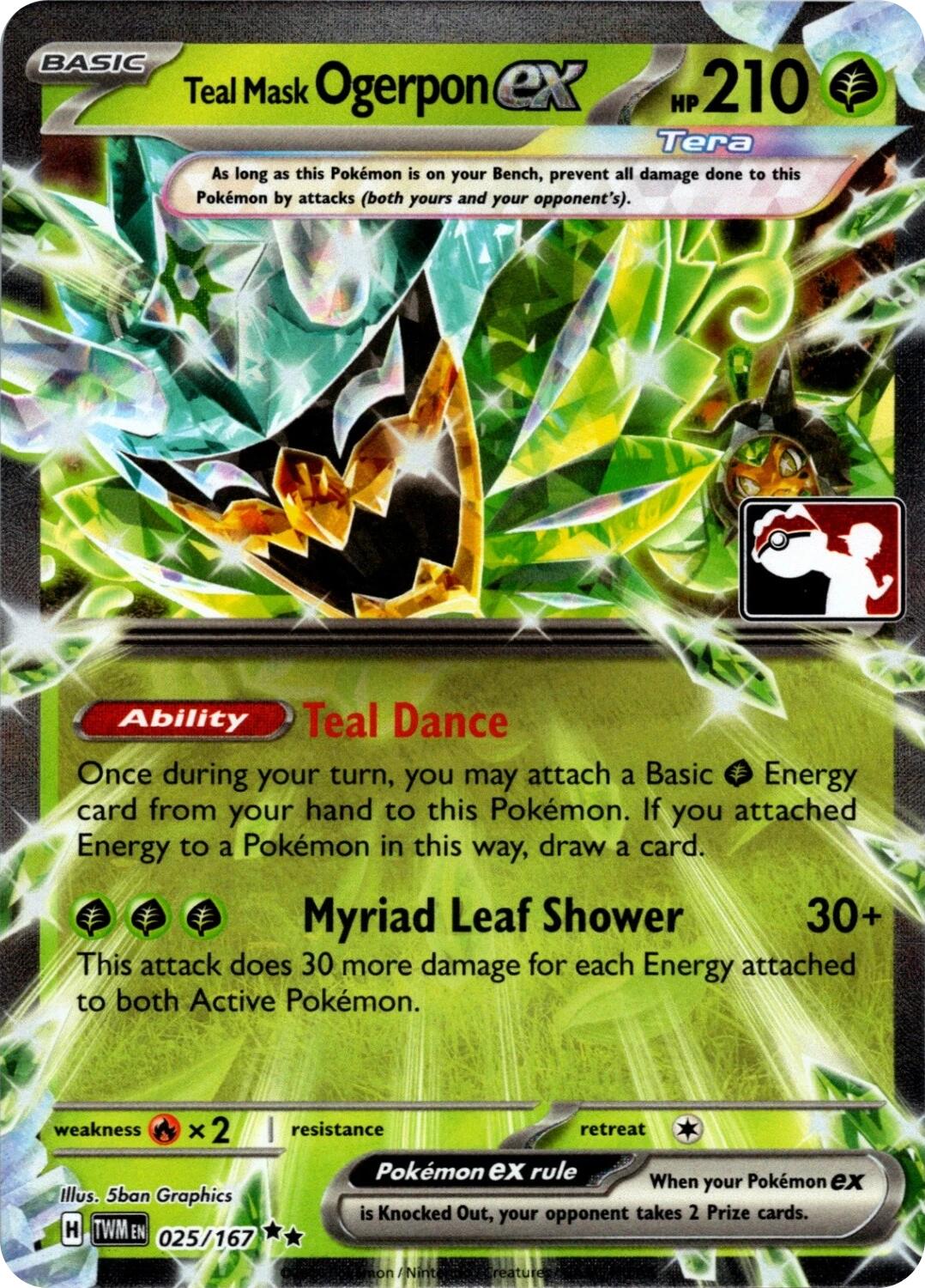 Teal Mask Ogerpon ex (025/167) (Prize Pack Series 7) [Prize Pack Series Seven] | Clutch Gaming