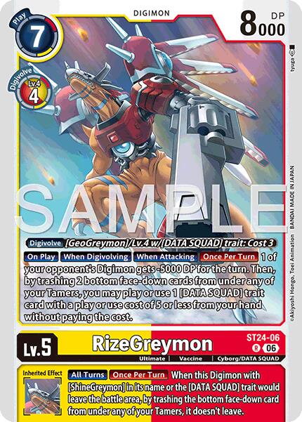 RizeGreymon [ST24-06] [Starter Deck: Data Squad] | Clutch Gaming