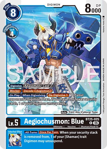 Aegiochusmon: Blue [BT25-025] [Dual Revolution] | Clutch Gaming