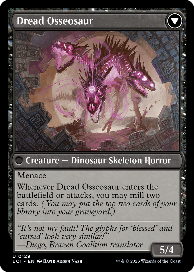 Visage of Dread // Dread Osseosaur [The Lost Caverns of Ixalan] | Clutch Gaming