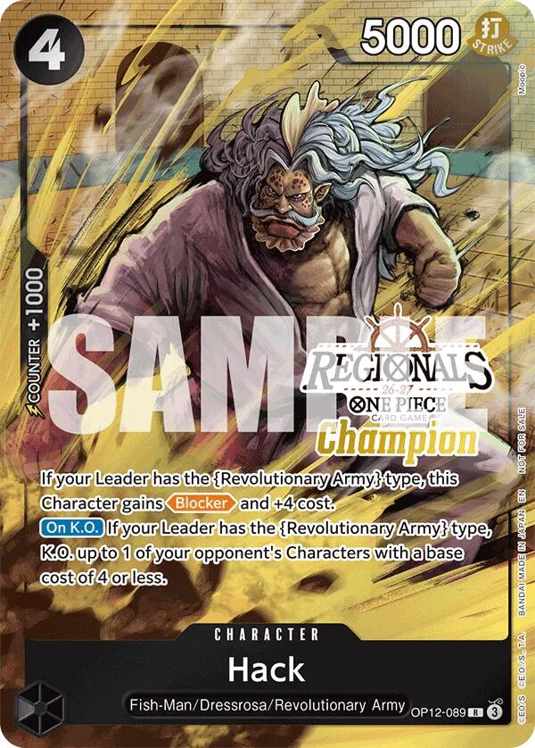 Hack (Regionals Champion Card Set 26-27) [One Piece Promotion Cards] | Clutch Gaming