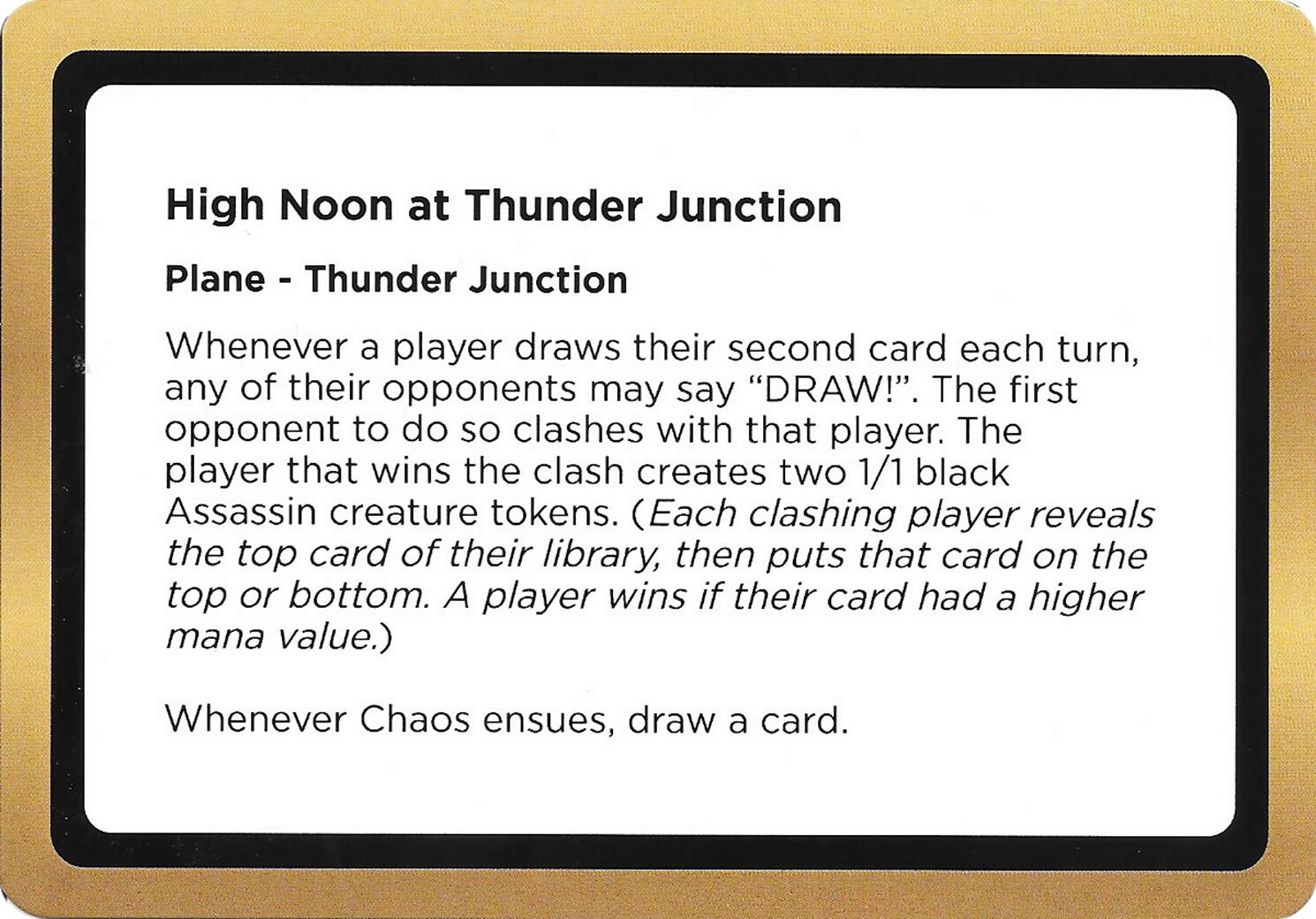 High Noon at Thunder Junction (Black Lotus Unknown Planechase) [Oversize Cards] | Clutch Gaming