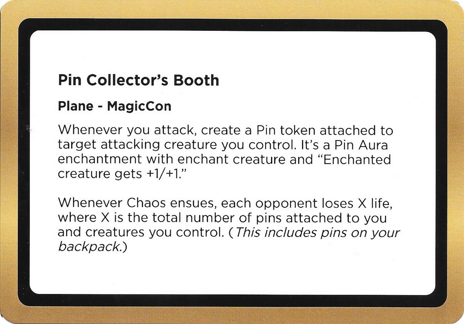 Pin Collector's Booth (Black Lotus Unknown Planechase) [Oversize Cards] | Clutch Gaming