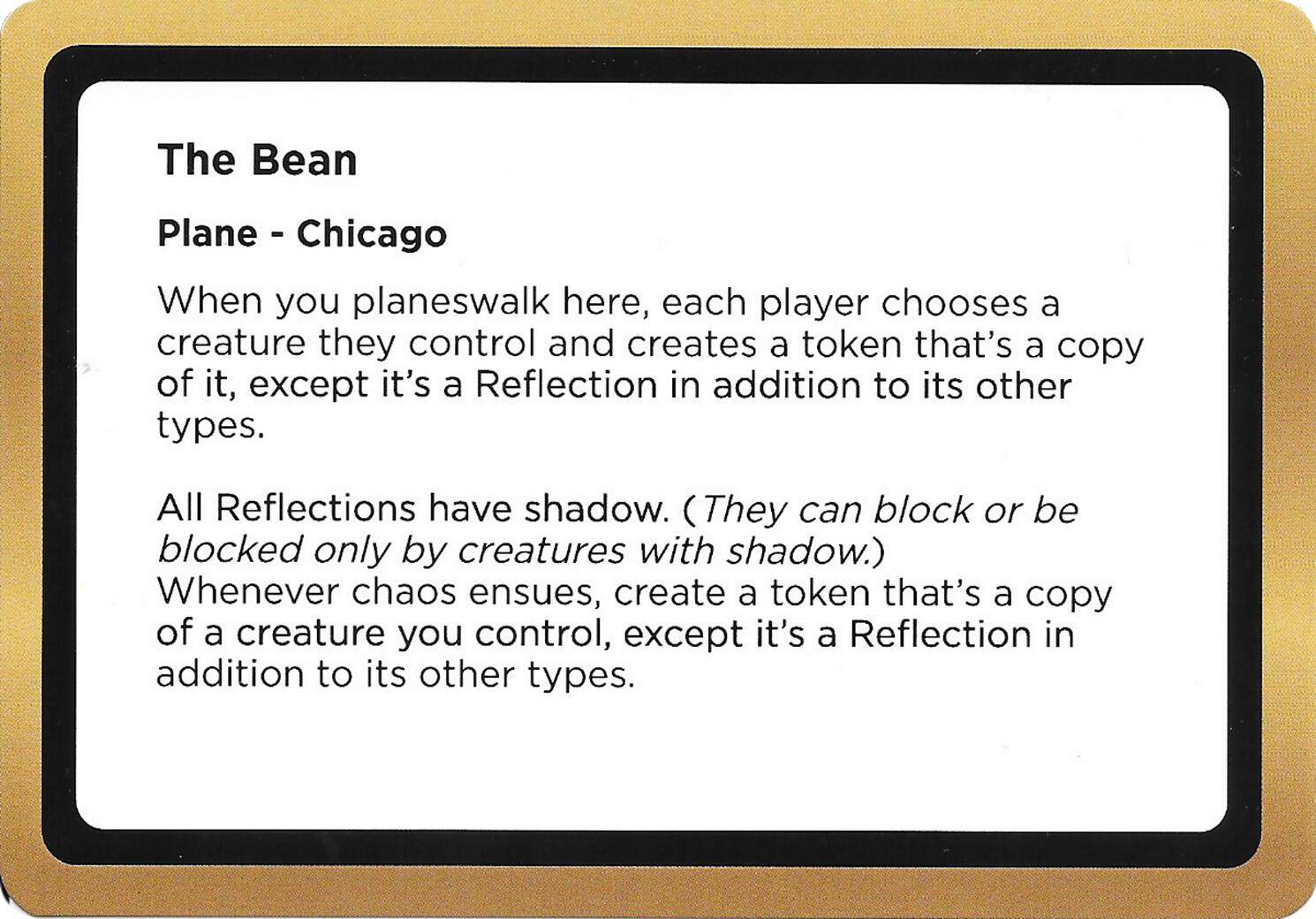 The Bean (Black Lotus Unknown Planechase) [Oversize Cards] | Clutch Gaming