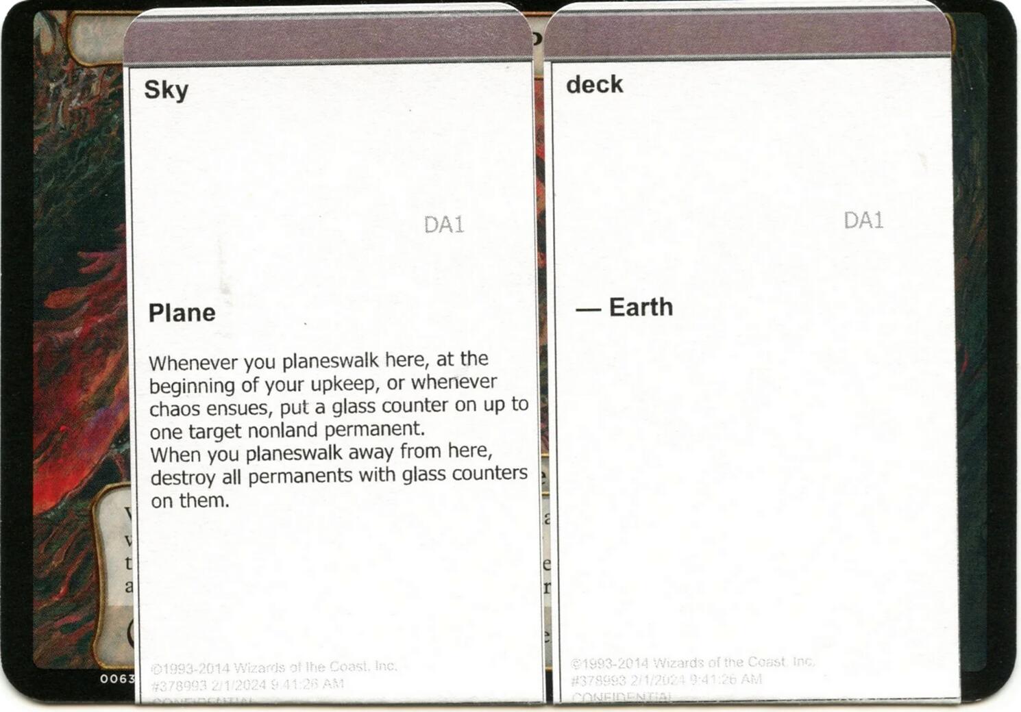 Sky Deck (Black Lotus Unknown Planechase) [Oversize Cards] | Clutch Gaming