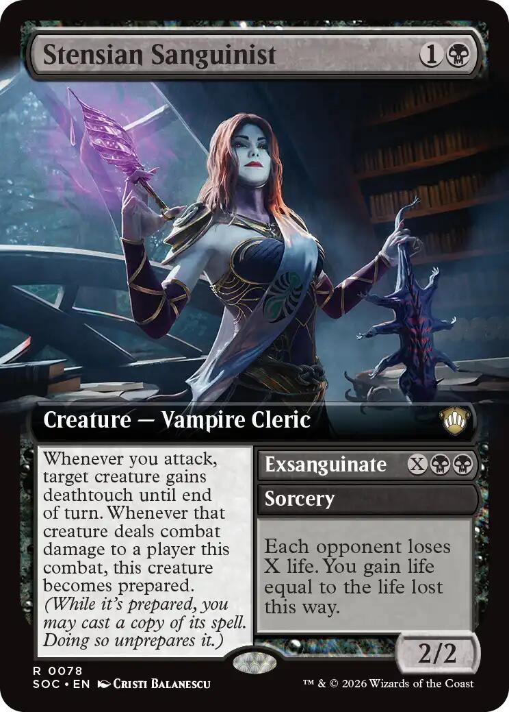 Stensian Sanguinist (Extended Art) [Secrets of Strixhaven Commander] | Clutch Gaming