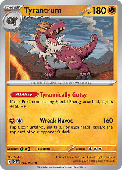 Tyrantrum (045/088) (Deck Exclusive) [Mega Evolution: Perfect Order] | Clutch Gaming