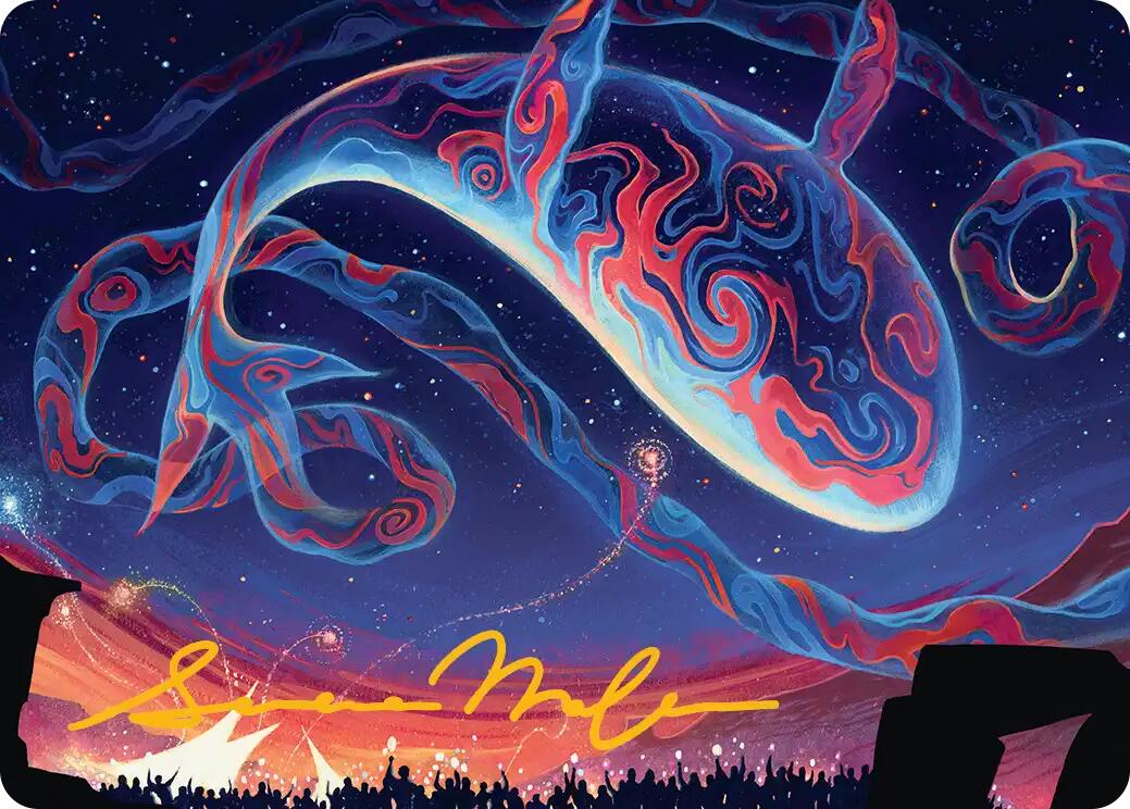 Spectacular Skywhale Art Card (Gold-Stamped Signature) [Secrets of Strixhaven Art Series] | Clutch Gaming