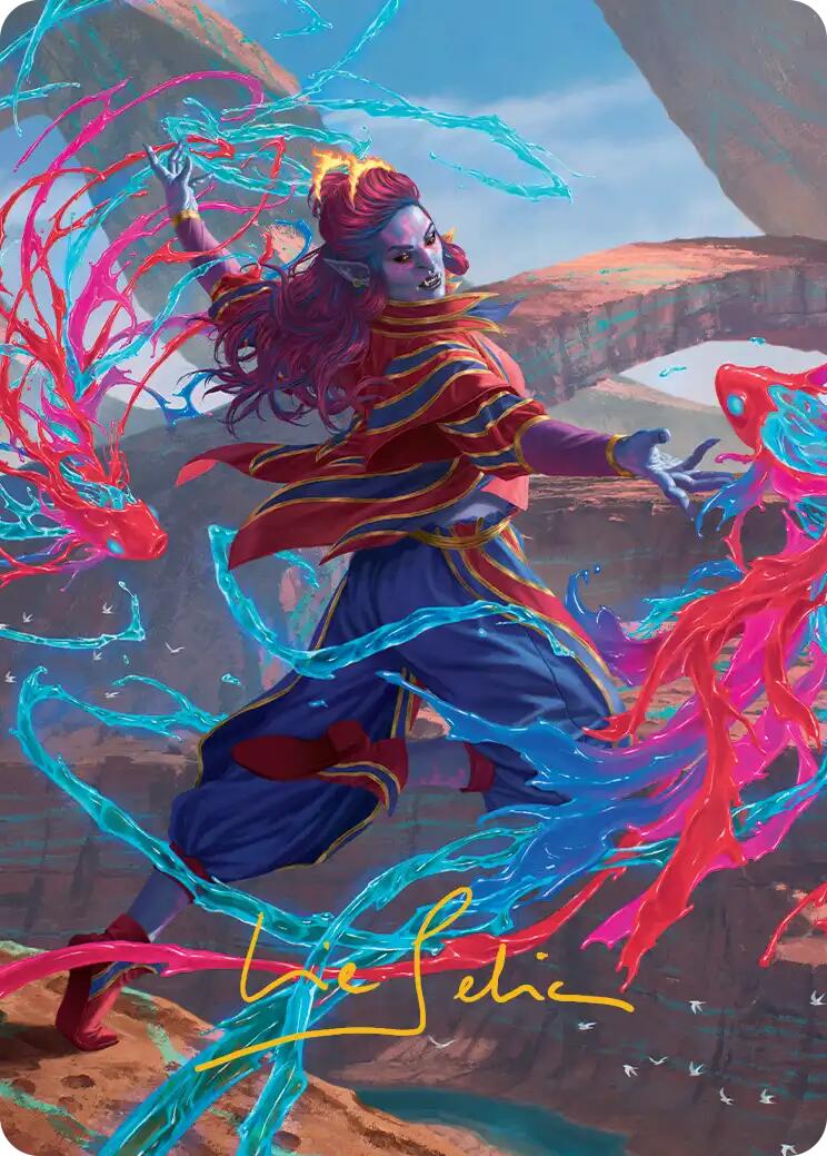 Rootha, Mastering the Moment Art Card (Gold-Stamped Signature) [Secrets of Strixhaven Art Series] | Clutch Gaming