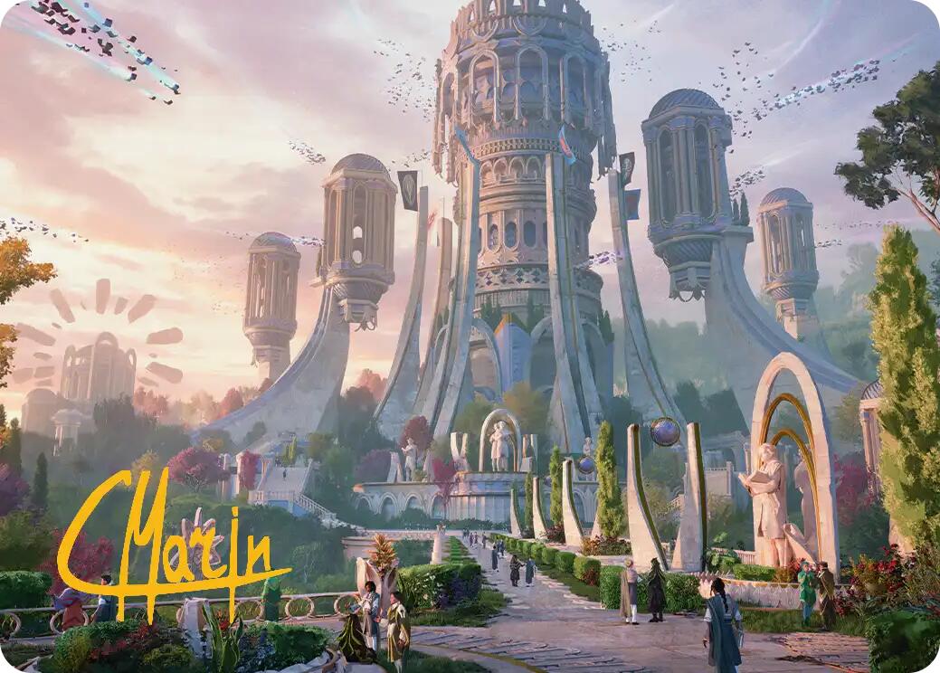 Command Tower Art Card (Gold-Stamped Signature) [Secrets of Strixhaven Art Series] | Clutch Gaming