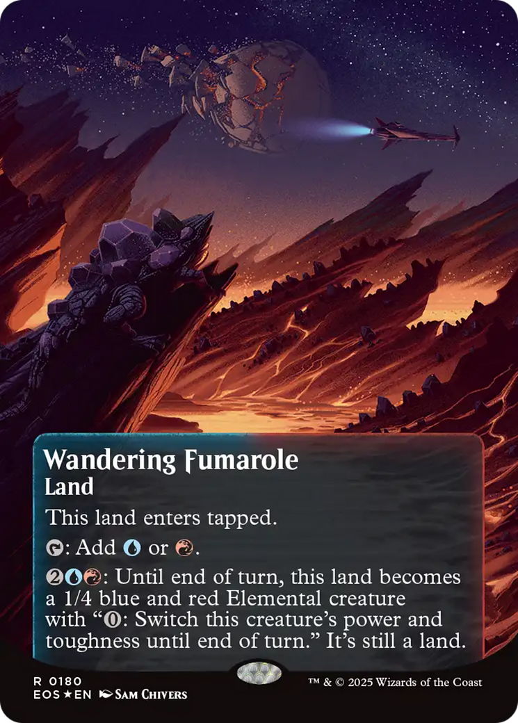 Wandering Fumarole (0180) (Borderless) (Galaxy Foil) [Edge of Eternities: Stellar Sights] | Clutch Gaming
