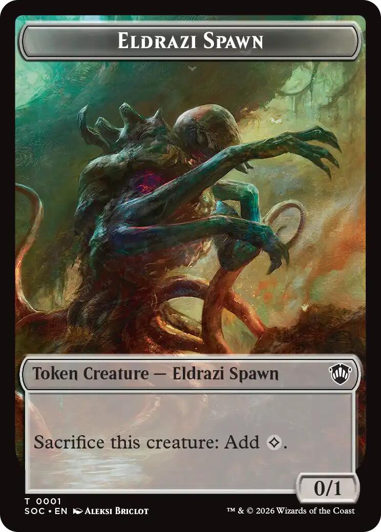 Eldrazi Spawn // Worm Double-Sided Token [Secrets of Strixhaven Commander Tokens] | Clutch Gaming