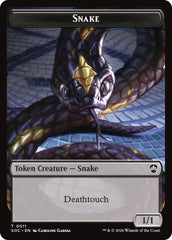 Snake // Zombie Double-Sided Token [Secrets of Strixhaven Commander Tokens] | Clutch Gaming