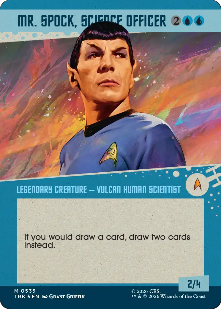 Mr. Spock, Science Officer (Borderless) (Surge Foil) [Star Trek] | Clutch Gaming