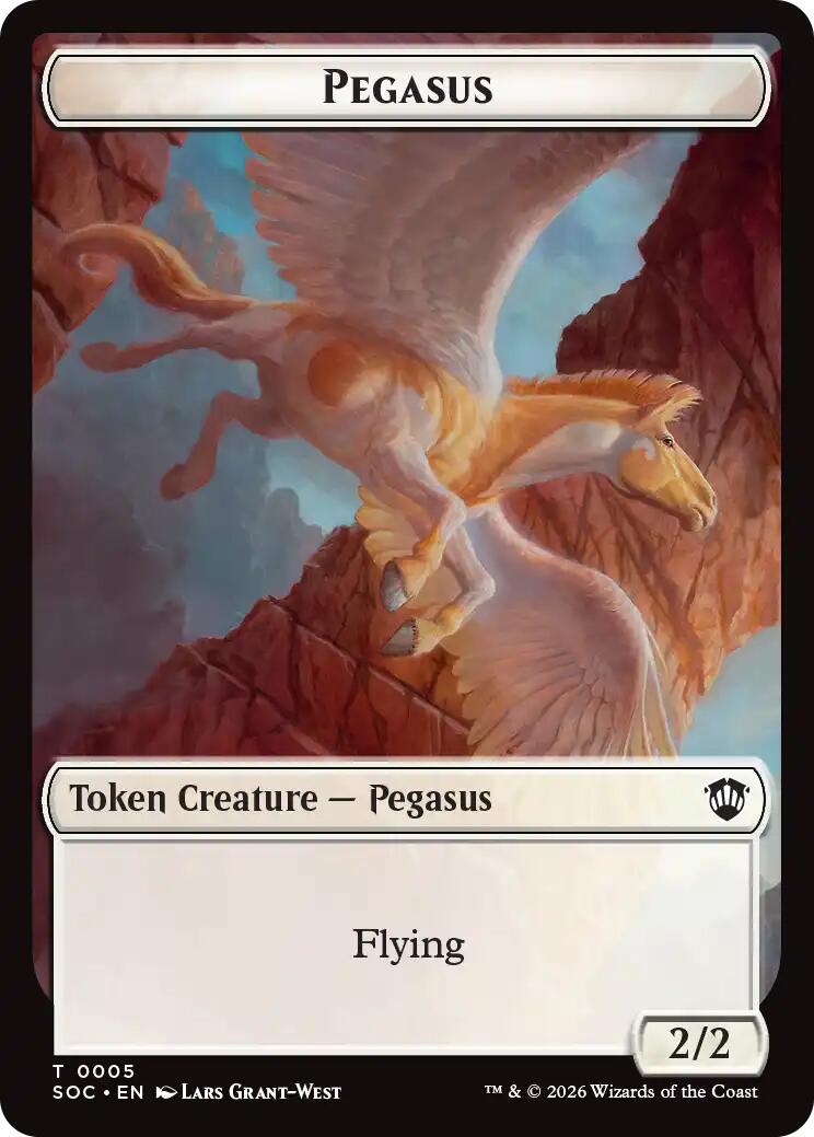 Pegasus // Inkling (0022) Double-Sided Token [Secrets of Strixhaven Commander Tokens] | Clutch Gaming