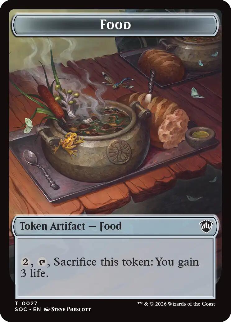 Food // Frog Lizard Double-Sided Token [Secrets of Strixhaven Commander Tokens] | Clutch Gaming