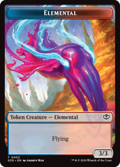 Dragon Illusion // Elemental (0002) Double-Sided Token [Secrets of Strixhaven Commander Tokens] | Clutch Gaming