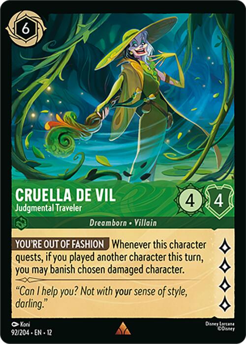 Cruella De Vil - Judgmental Traveler (92/204) [Wilds Unknown] | Clutch Gaming