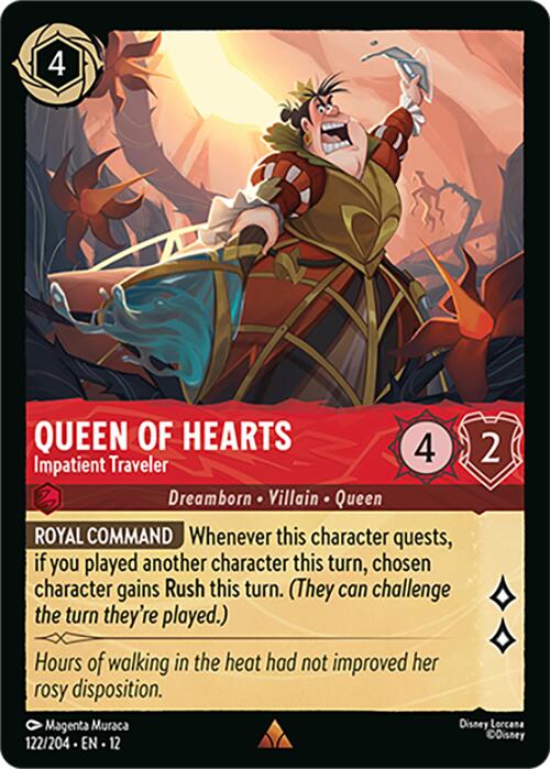 Queen of Hearts - Impatient Traveler (122/204) [Wilds Unknown] | Clutch Gaming