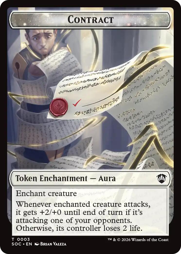 Contract // Pegasus Double-Sided Token [Secrets of Strixhaven Commander Tokens] | Clutch Gaming