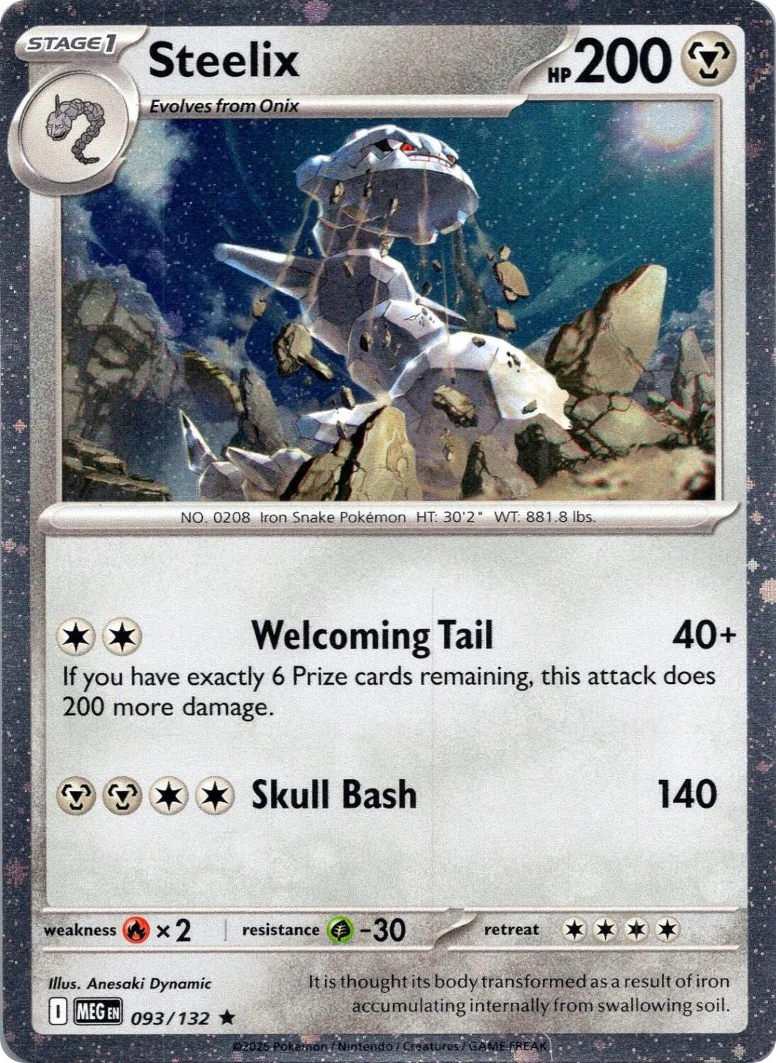 Steelix (093/132) (Cosmos Holo) [Mega Evolution: Base Set] | Clutch Gaming