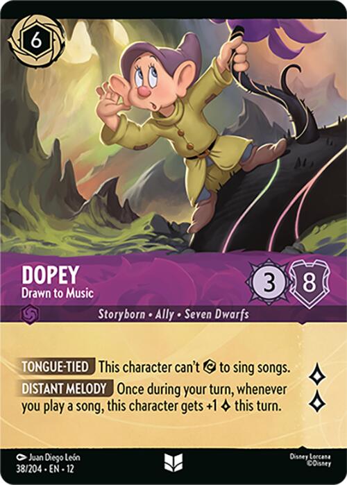 Dopey - Drawn to Music (Foil) (38/204) [Wilds Unknown] | Clutch Gaming