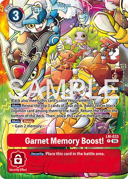 Garnet Memory Boost! [LM-033] (Alternate Art) [Starter Deck: Beatbreak] | Clutch Gaming