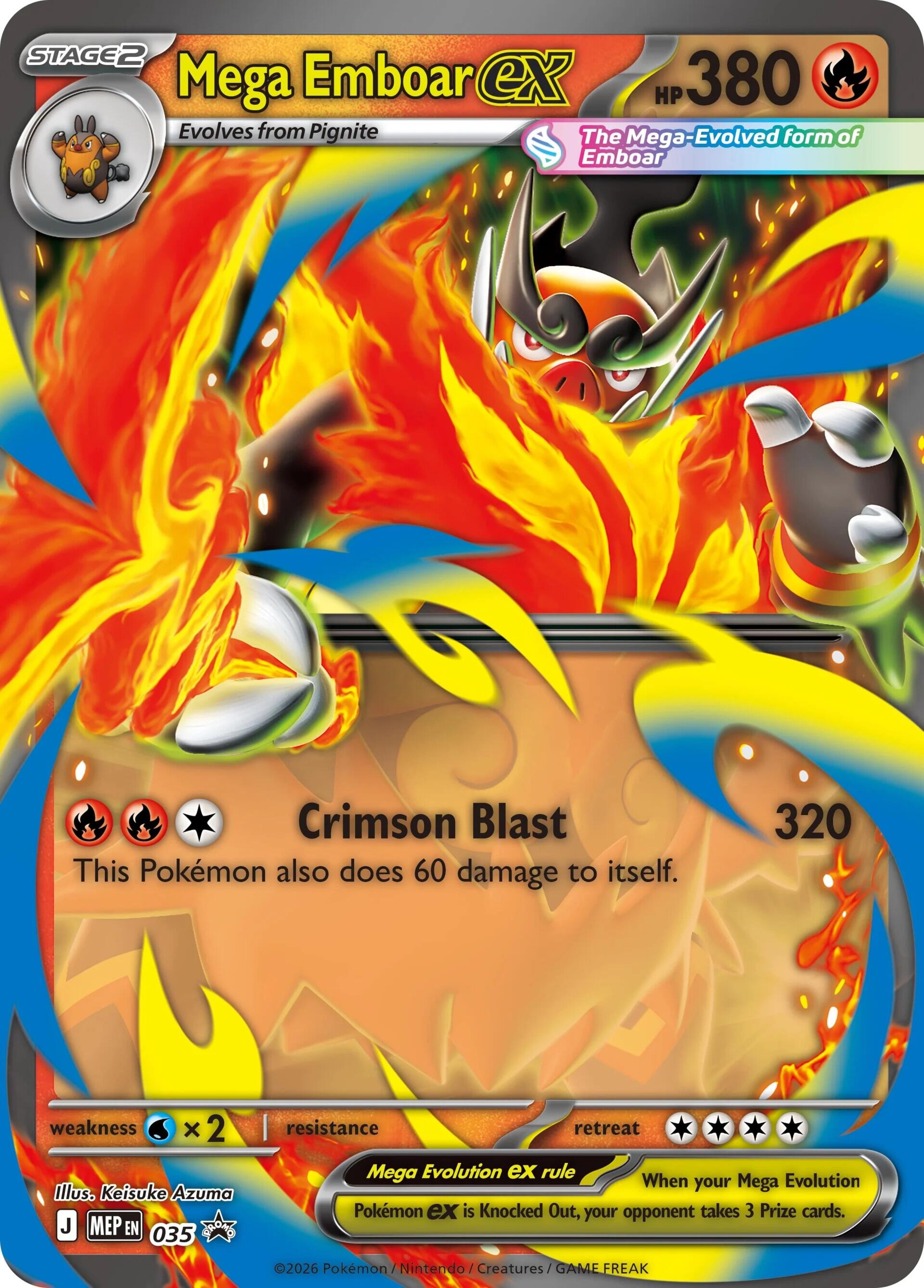 Mega Emboar ex (035) (Jumbo) [Mega Evolution Promo] | Clutch Gaming