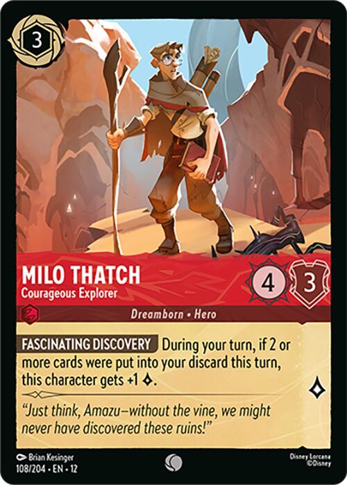 Milo Thatch - Courageous Explorer (108/204) [Wilds Unknown] | Clutch Gaming