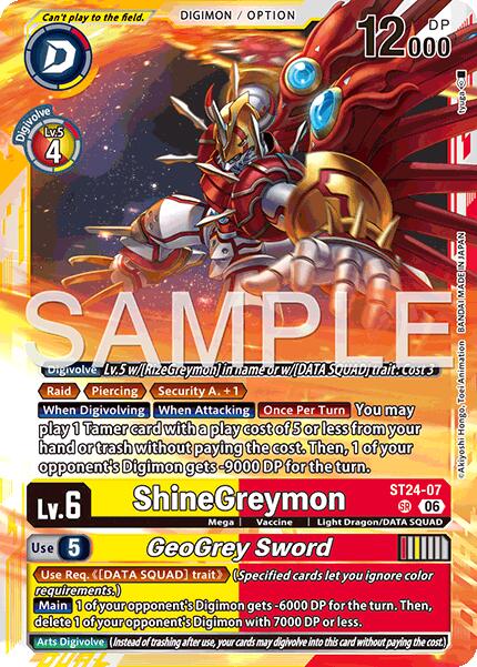 ShineGreymon // GeoGrey Sword [ST24-07] [Starter Deck: Data Squad] | Clutch Gaming