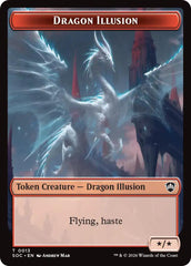 Dragon Illusion // Elemental (0019) Double-Sided Token [Secrets of Strixhaven Commander Tokens] | Clutch Gaming