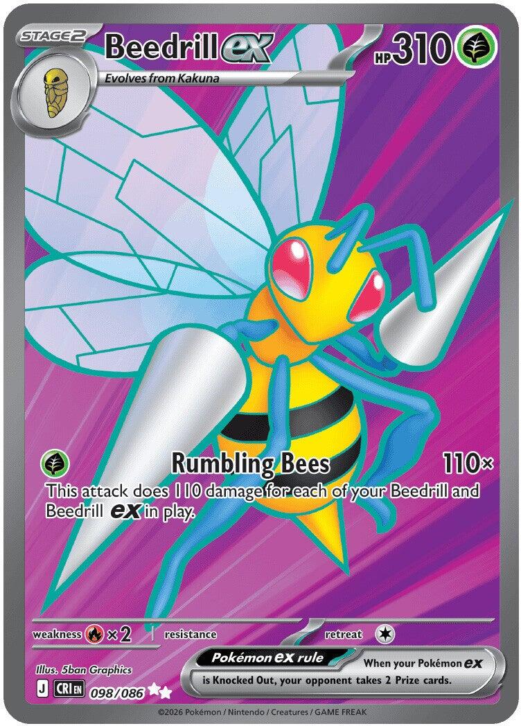 Beedrill ex (098/086) [Mega Evolution: Chaos Rising] | Clutch Gaming