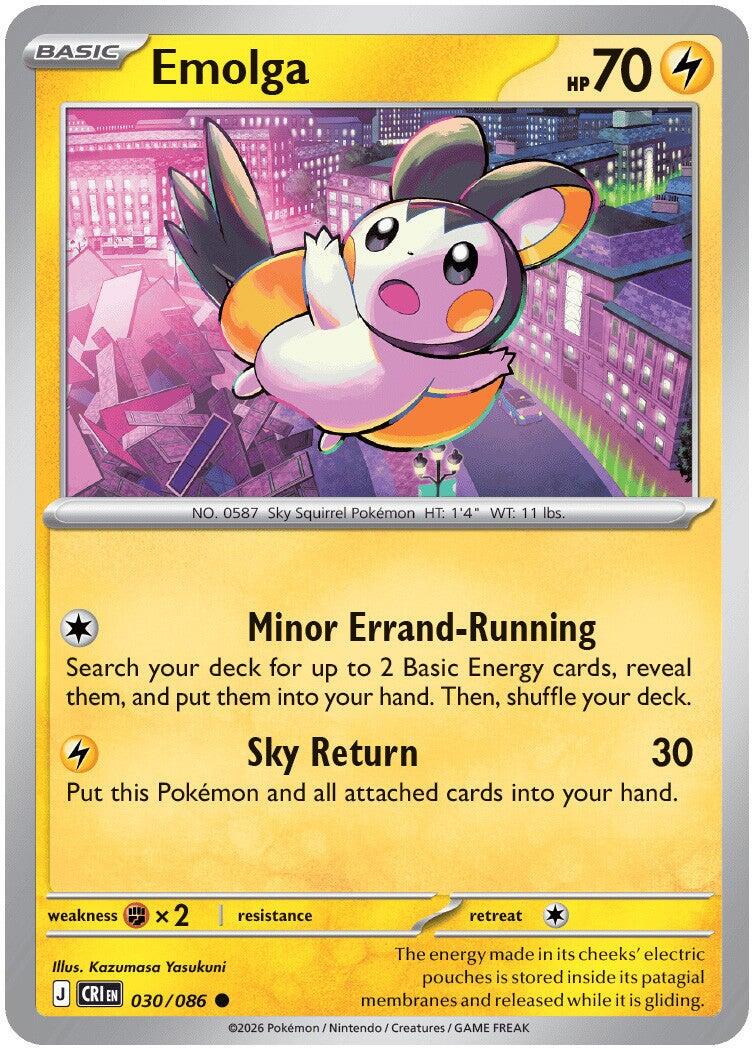 Emolga (030/086) [Mega Evolution: Chaos Rising] | Clutch Gaming