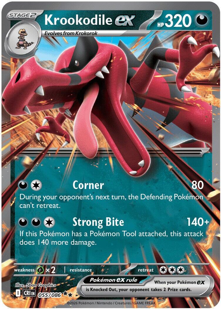 Krookodile ex (055/086) [Mega Evolution: Chaos Rising] | Clutch Gaming