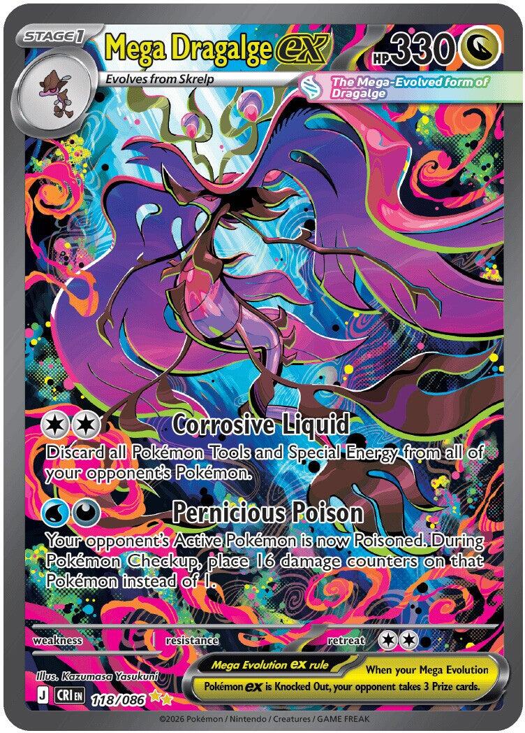 Mega Dragalge ex (118/086) [Mega Evolution: Chaos Rising] | Clutch Gaming