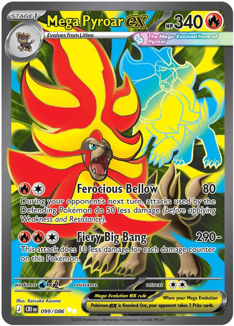 Mega Pyroar ex (099/086) [Mega Evolution: Chaos Rising] | Clutch Gaming