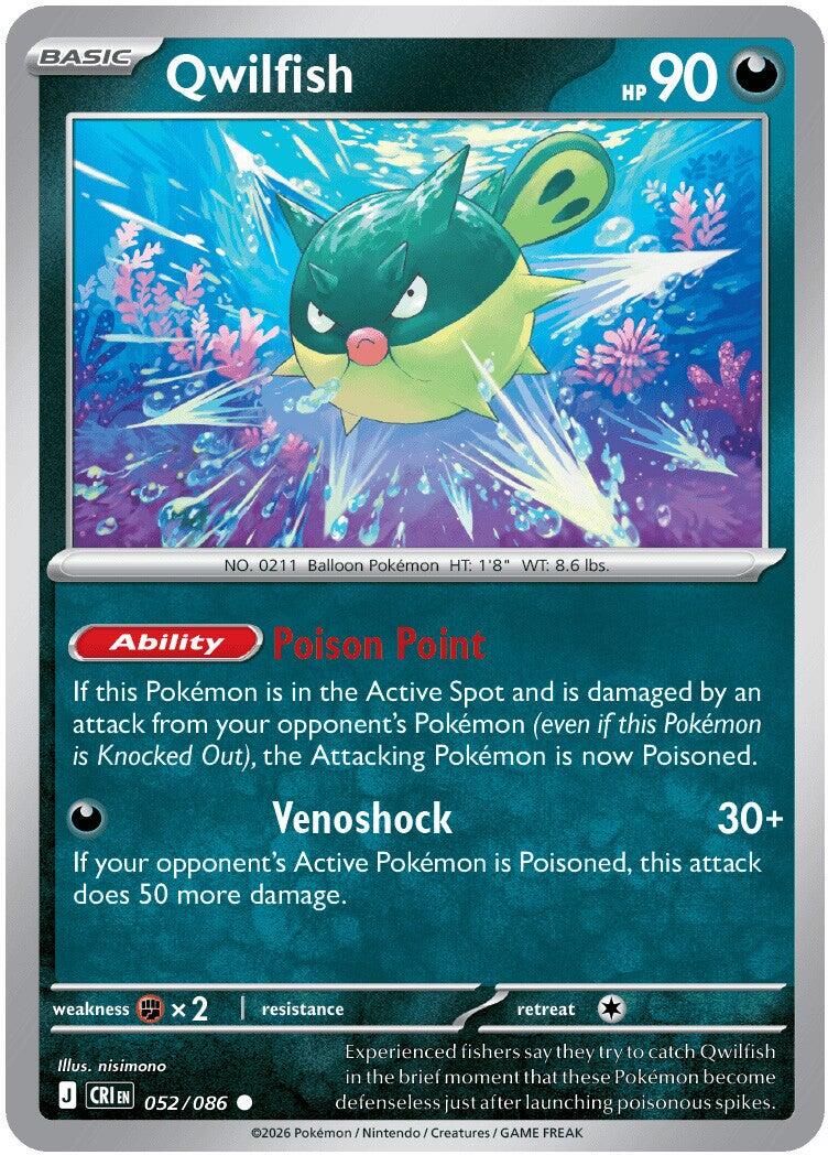 Qwilfish (052/086) [Mega Evolution: Chaos Rising] | Clutch Gaming