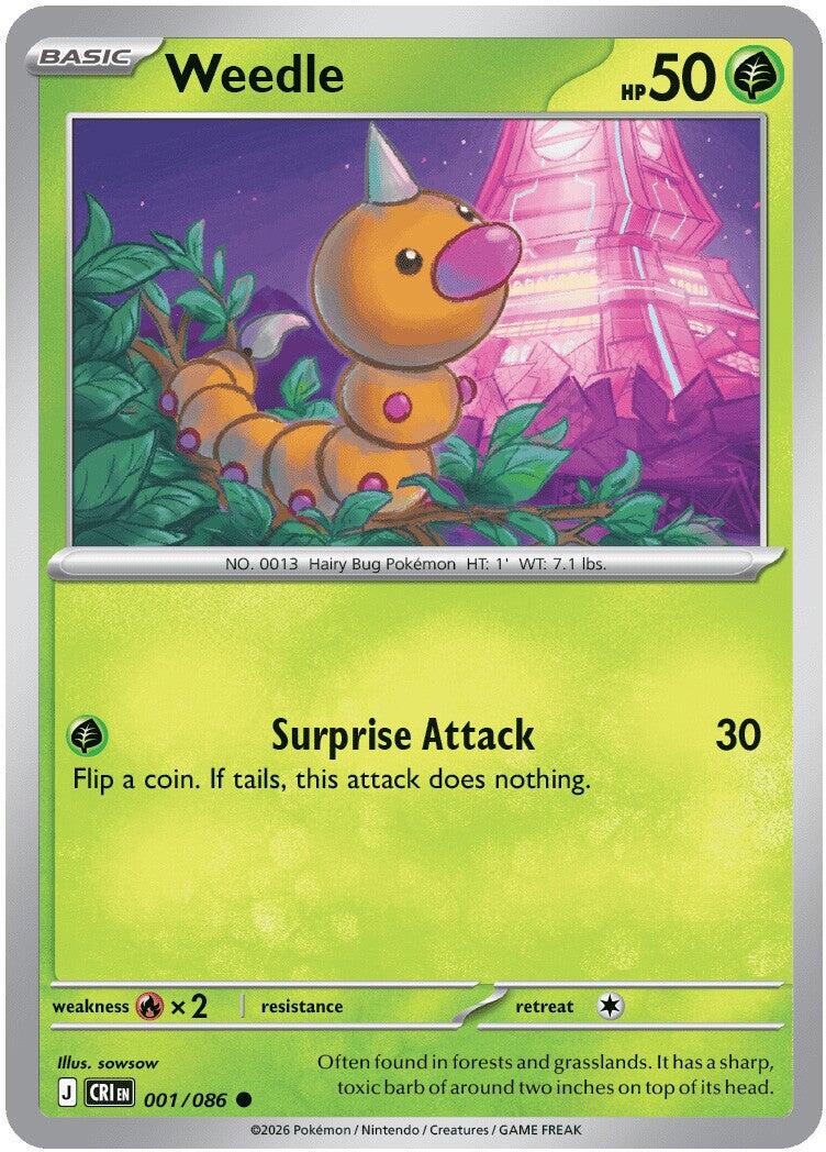 Weedle (001/086) [Mega Evolution: Chaos Rising] | Clutch Gaming