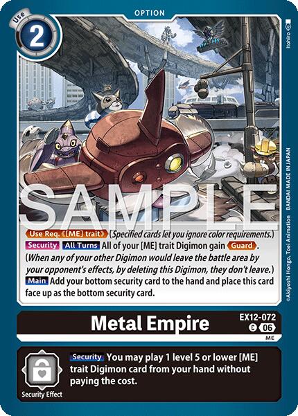Metal Empire [EX12-072] [Digital World Shambala] | Clutch Gaming