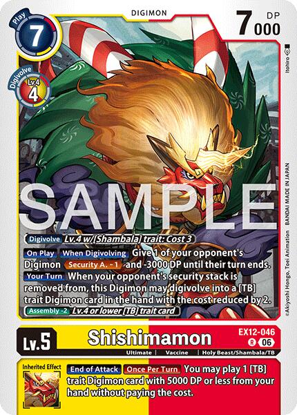 Shishimamon [EX12-011] [Digital World Shambala] | Clutch Gaming