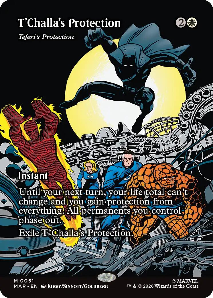 T'Challa's Protection - Teferi's Protection (Borderless) [Marvel Universe: Eternal-Legal] | Clutch Gaming