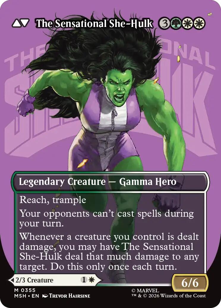 Jennifer Walters // The Sensational She-Hulk (Borderless) (0355) [Marvel Super Heroes] | Clutch Gaming